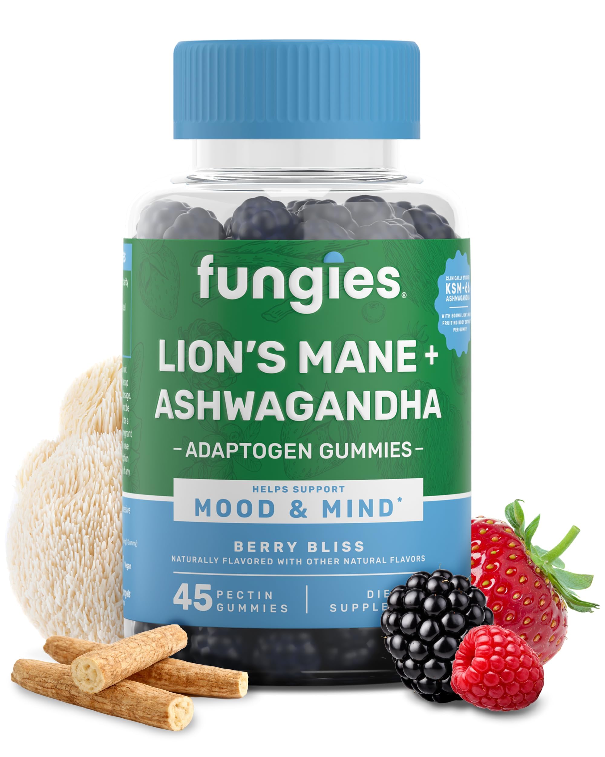 Fungies Lion's Mane Mushroom Gummies | 45 Count | with Ashwagandha