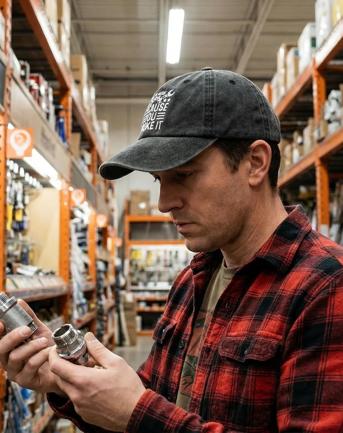 InnoBeta Maintenance Man Gifts Cap for Men Women - Adjustable Vintage Washed Cotton Embroidered Hat - Appreciation Gift for Maintenance Worker - Dark Grey - Image 5