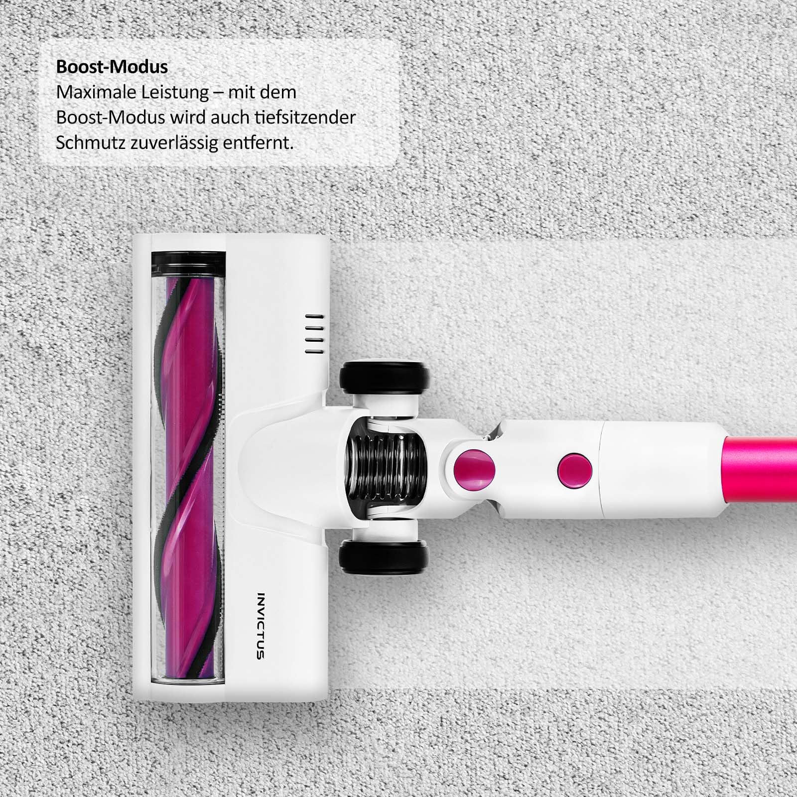 Genius A06153, Aspirateur sans Fil, Rose Bonbon, Ca. 118 x 24 x 21 cm