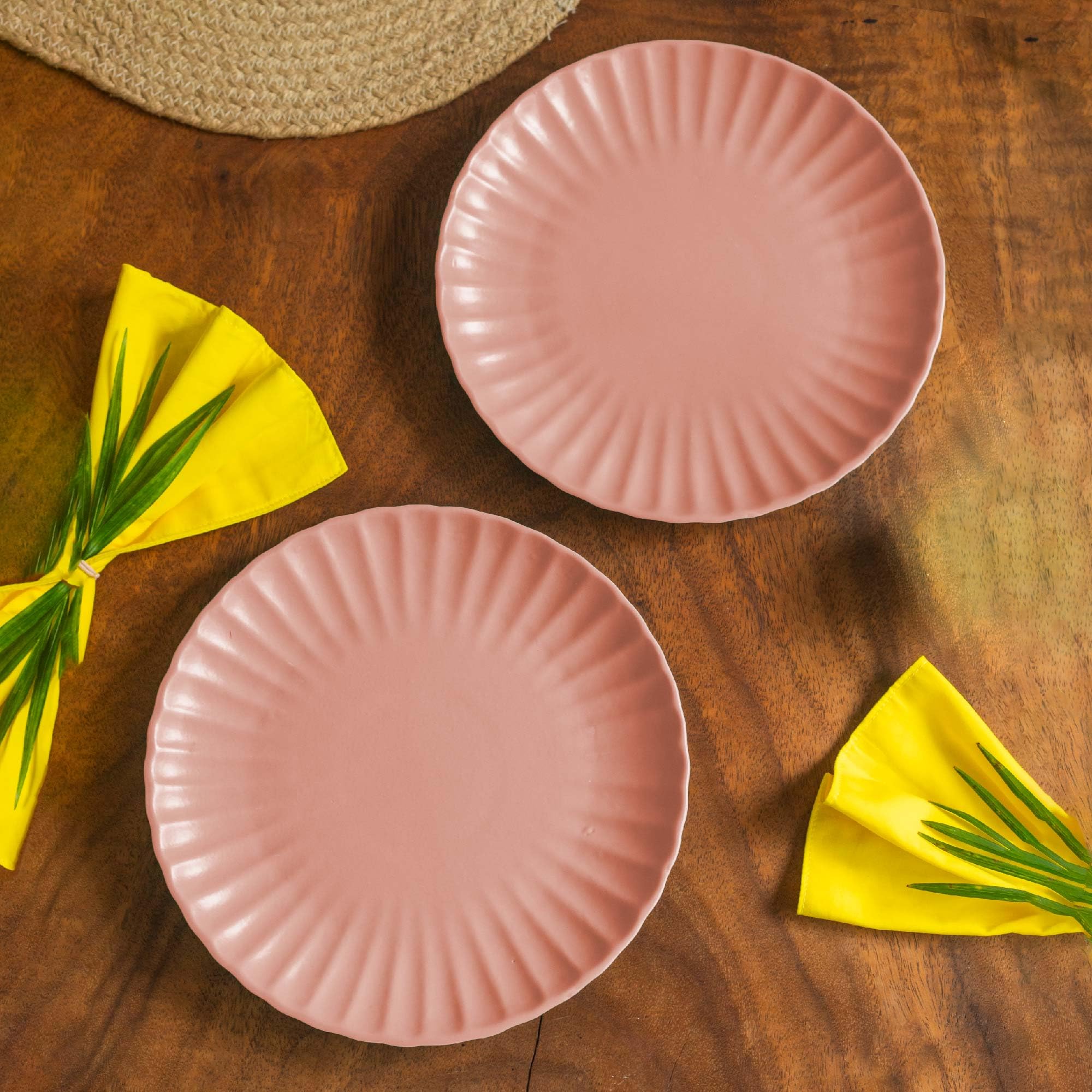 10Club Scallop Ceramic Dinner Plate | Microwave and Dishwasher Safe Plate | Dining Plate Set | | Set of 2 | (Coral Pink, 10 Inches) (B0DBM188ZZ) Amazon Price History, Amazon Price Tracker