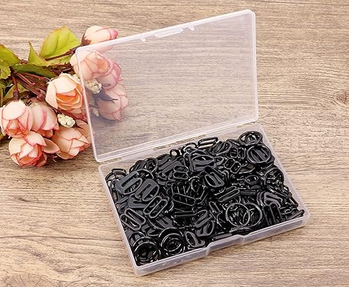 Miniatura 4 de Tupalizy 240 ganchos de correa de sujetador para coser bikini halter traje de baño tops lencería anillos nylon traje de baño clips cierre deslizantes