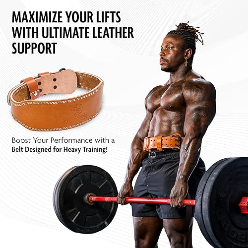 Miniatura 2 de Cinturón DMoose con hebilla de piel auténtica para weightlifting, para hombre y mujer, de 10cm y 15cm, corrector de postura para entrenamiento en