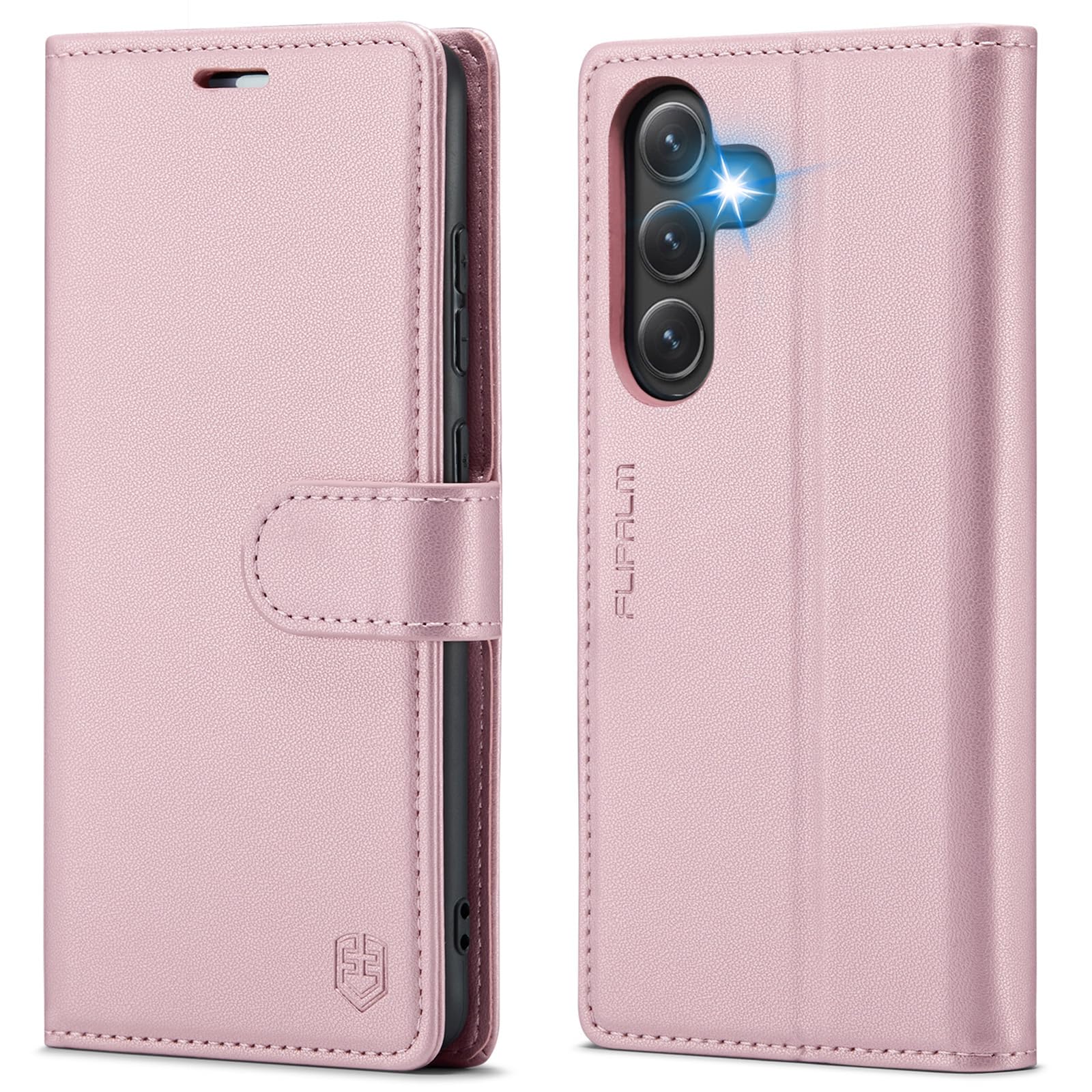 FLIPALM Wallet Case for Samsung Galaxy S23 FE, RFID Blocking Credit Card Holder, PU Leather Folio Flip Kickstand Protective Shockproof Cover for