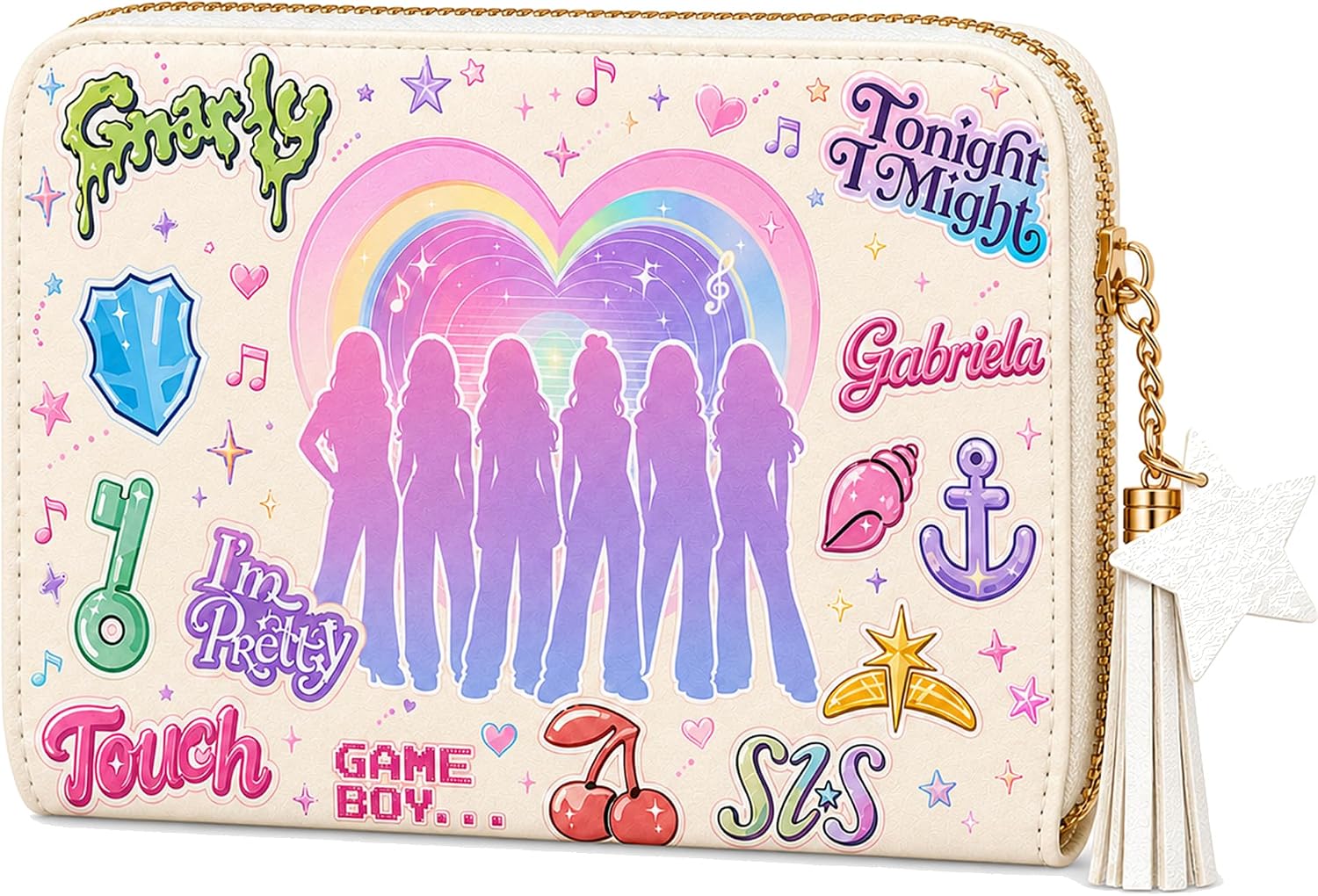 For Katseye Merch Wallet - Y2K Aesthetic Coin Purse, Travel Card Holder, Empowering Fan Gifts