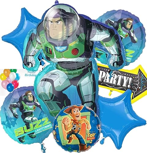 Lightyear - Suministros para fiesta de cumpleaños, decoración de ramo de globos de aluminio, multicolor, accesorio de fiesta, con licencia oficial