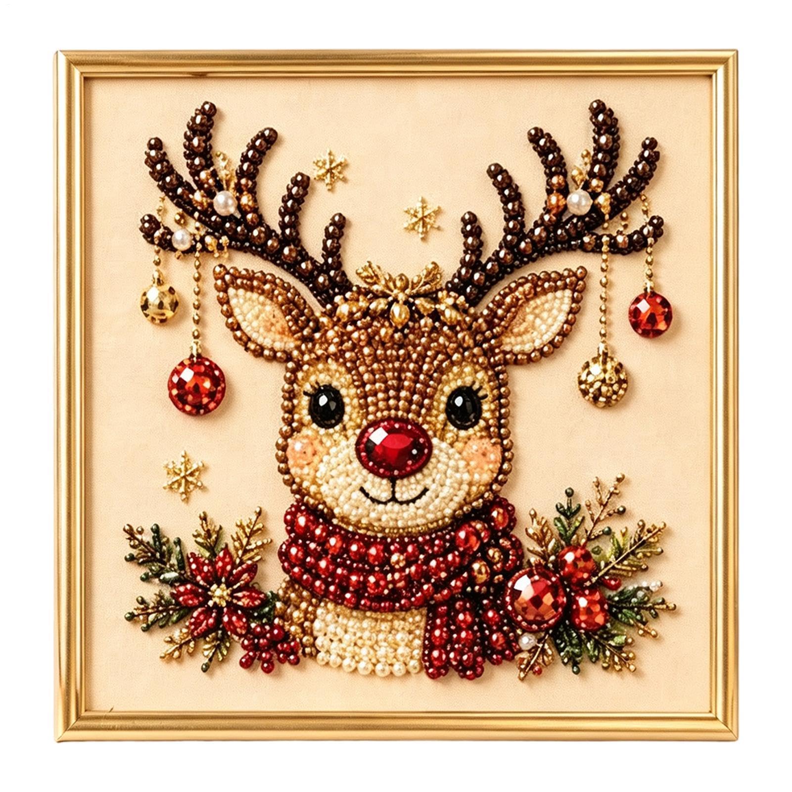 5D Christmas Pearl Beads Art, with Stocking Santa Festive Tree