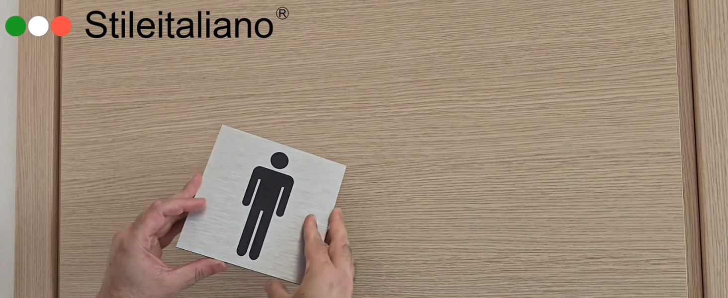 Türschilder24 Cartello XXL – Targa per porta • 125 x 125 mm • Targa per WC da donna con freccia direzionale sinistra • 1,5 mm in alluminio pieno • 100% Made in Germany