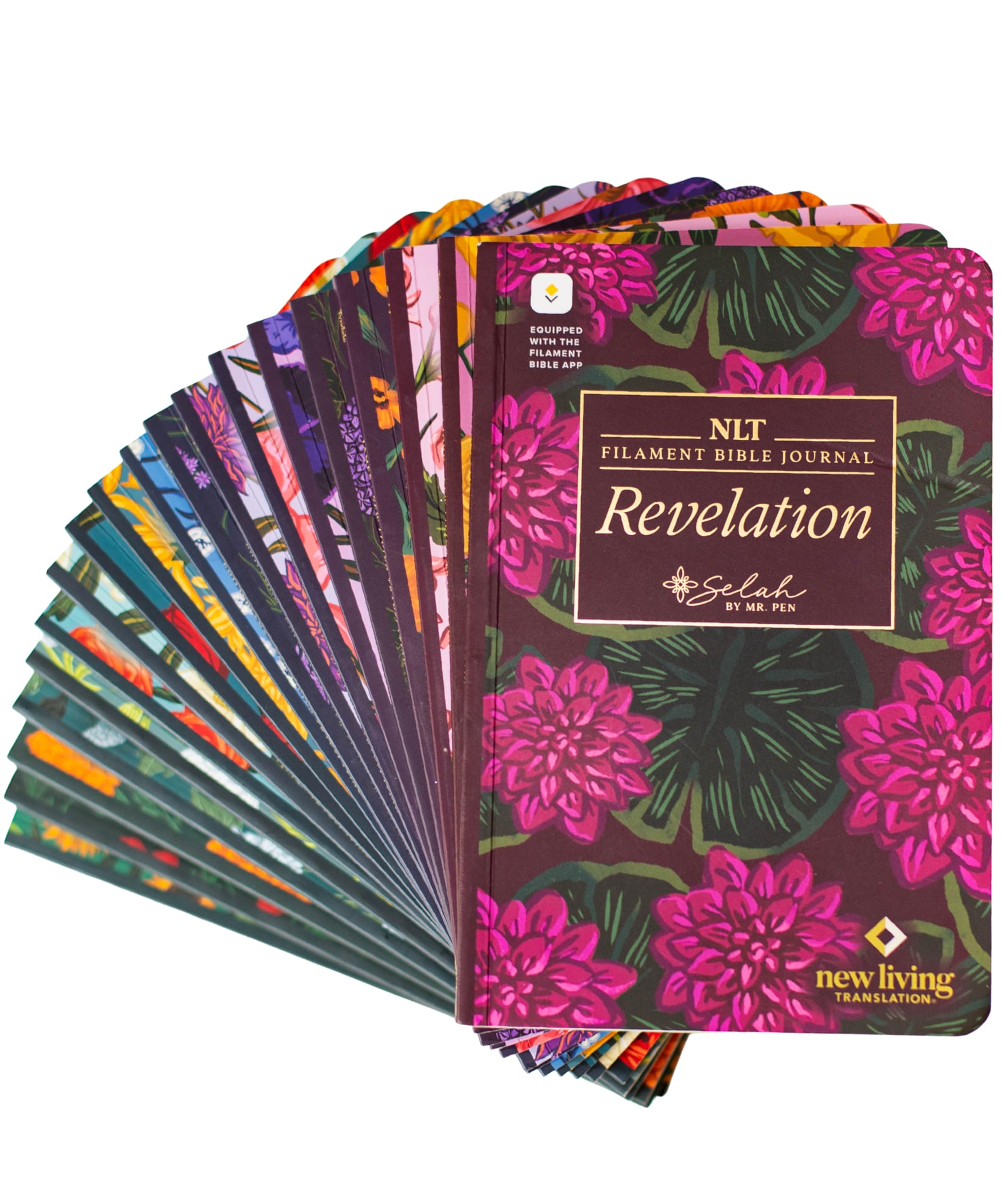 Mr. Pen Selah New Testament Journal Set, 19 Books, NLT Translation, Gift for Women, Bible Journaling, Softcover with Notes Space, Filament App Compatible