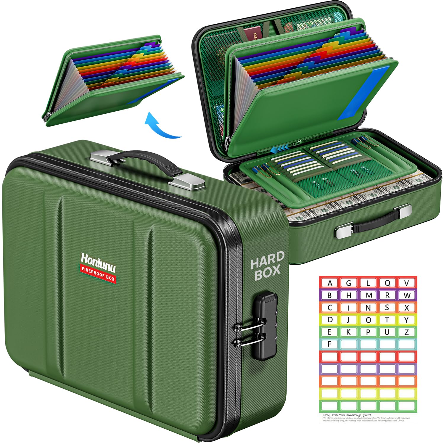 Amazon.com: Honlunu Fireproof Document Box, Hard Case Fireproof