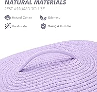 Vista 62 de Sea Team Round Cotton Rope Storage Basket with Lid, Lidded Woven Storage Bin, Nursery Storage Container, Diaper Caddy, Baby Shower Basket, Box, Cream