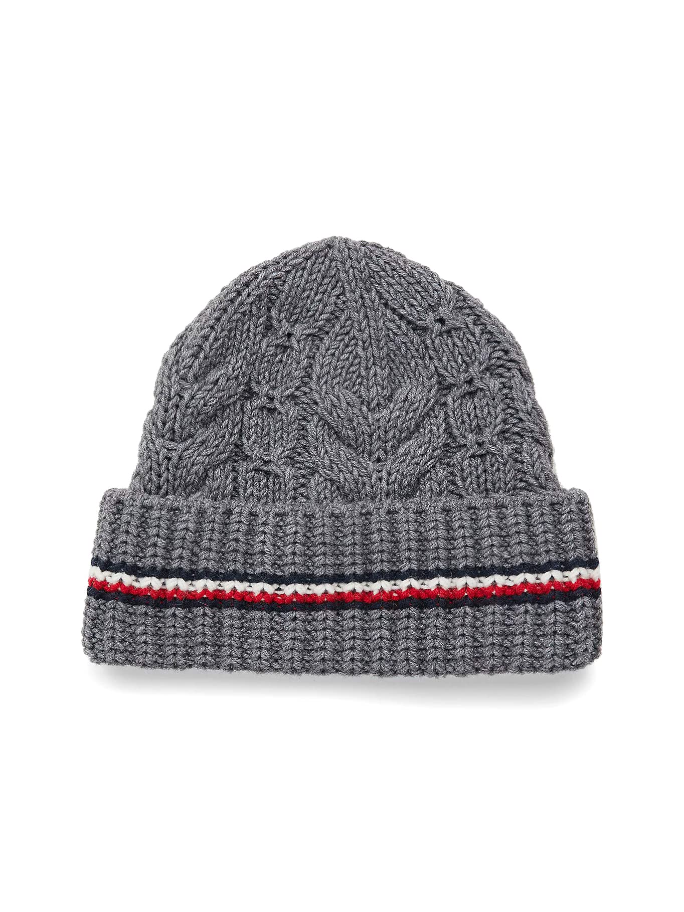 Tommy Hilfiger Men's Mottled Medium Grey 'Th Premium' Beanie Hat (Mid Grey Heather) One Size