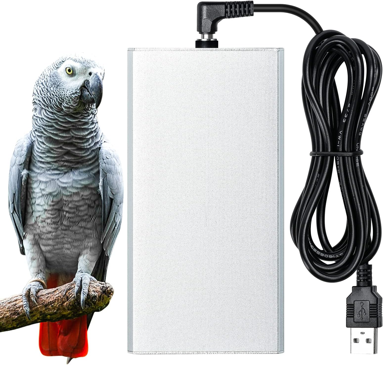 briidea Bird Warmer for Cage, Bird Heater to Snuggle up for African Grey, Parakeets, Parrots, Small Birds, USB 5V…
