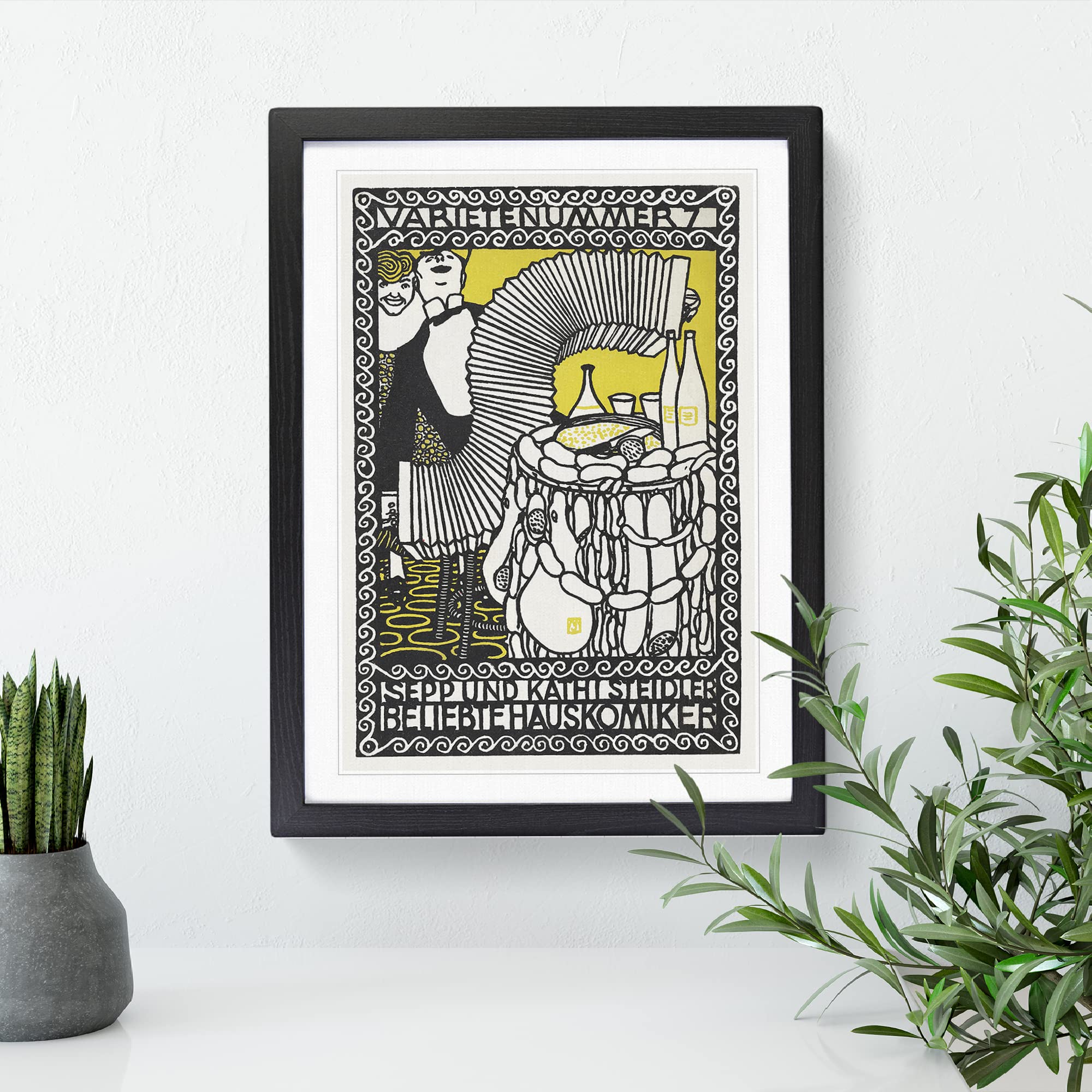 Sepp And Kathi Steidler By Moriz Jung Classic Painting Framed Wall Art Print - Image 3
