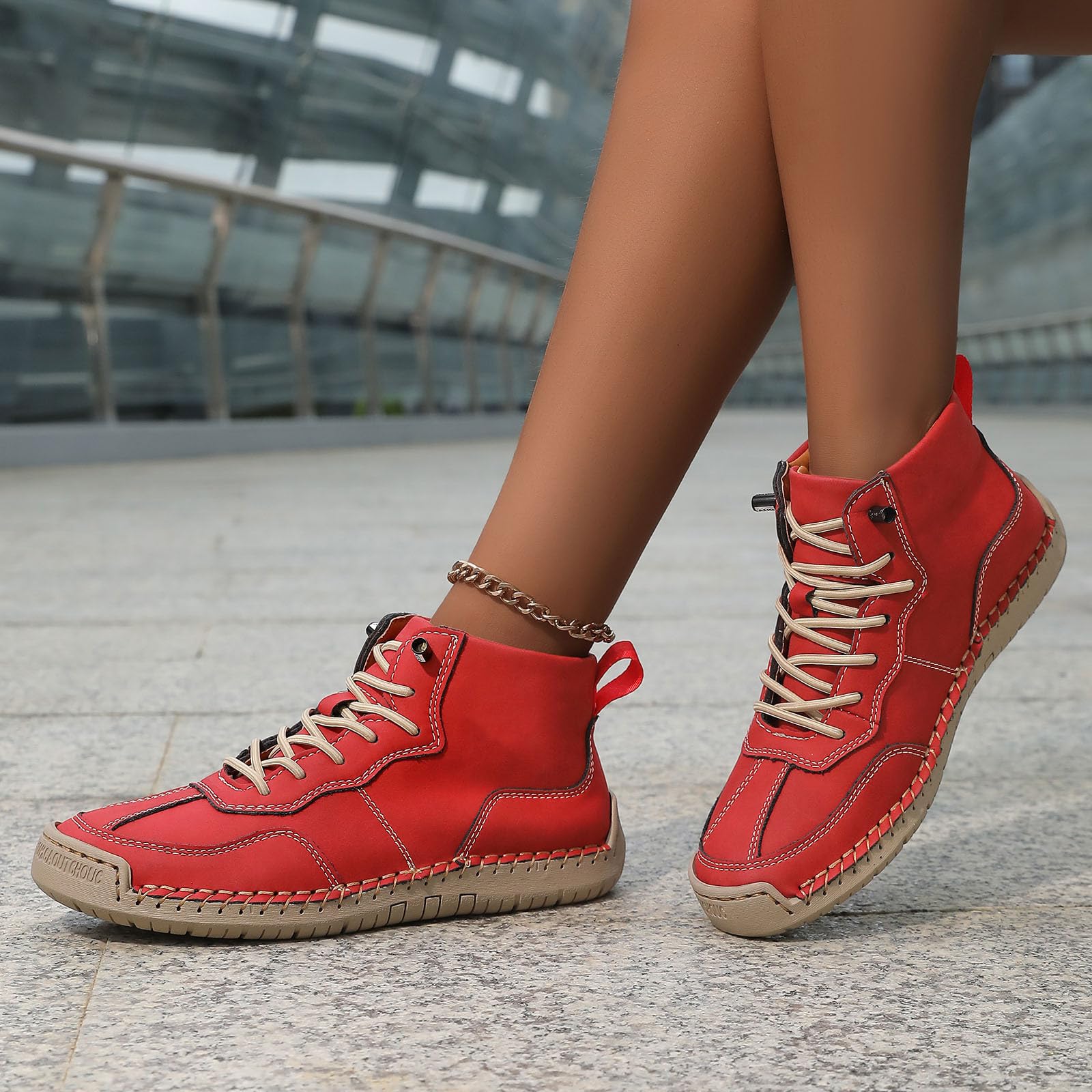 Generisch Tradycyjne damskie sneakersy ze sznurowaniem, oddychająca tkanina siateczkowa, eleganckie buty sportowe, buty rekreacyjne, buty na Oktoberfest, buty trekkingowe