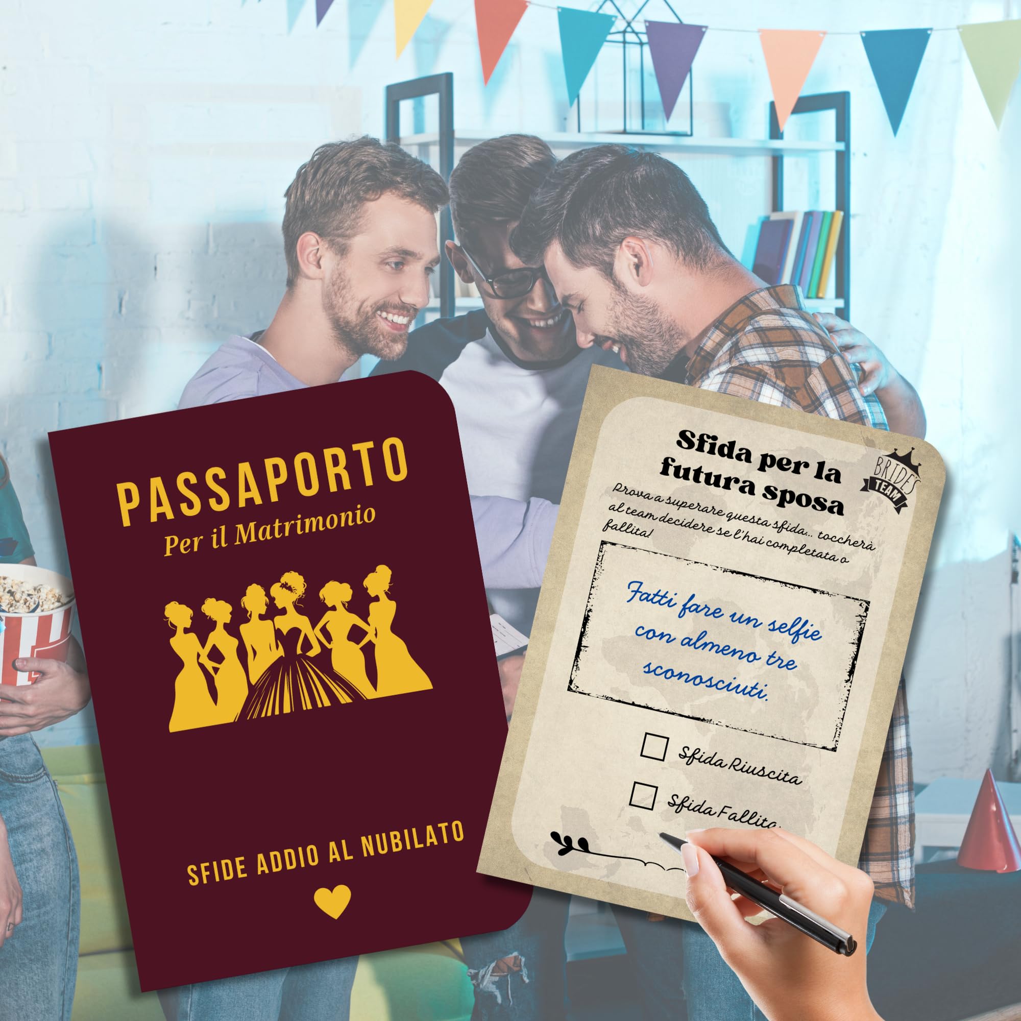 Kit EVJF Passaporto Per Il Matrimonio – Gioco E Libro Degli Ospiti Per Addio Al Nubilato – 30 Pagine Di Sfide E Ricordi - 2