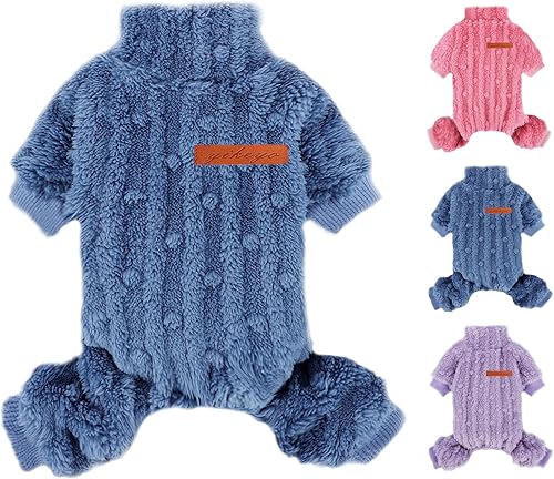 Suéter para perro, pijama de invierno para cachorros, ropa para perros pequeños, niños y niñas, pijamas de forro polar cálido para mascotas,