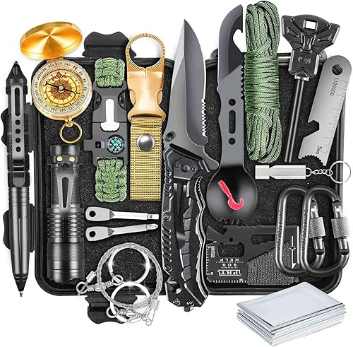 Survival Kit, Gifts for Men Dad Husband, Emergency Survival Gear