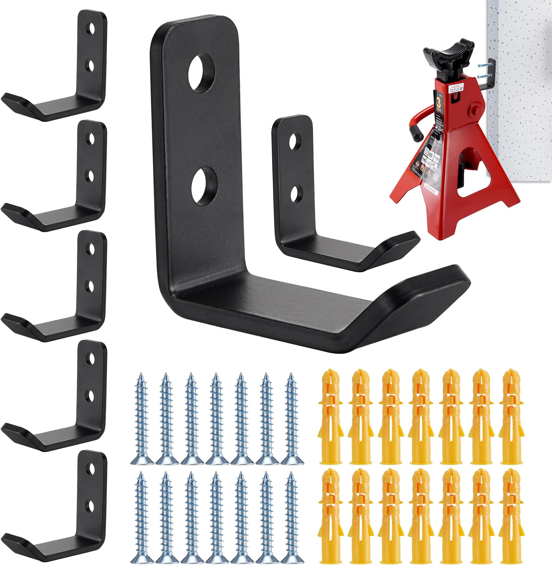 Jack Stands Wall Mount Organizer Brackets Fits 2 & 3 Ton