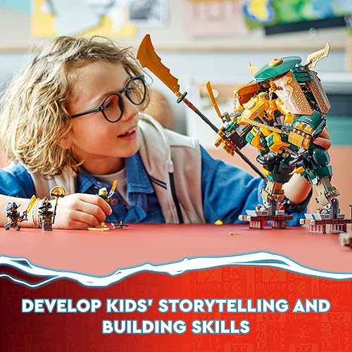 Miniatura 2 de LEGO NINJAGO Lloyd y Arin's Ninja Team Mechs Juego de juguetes de construcción, con 2 mecánicos de batalla y 5 minifiguras, regalo para niños y