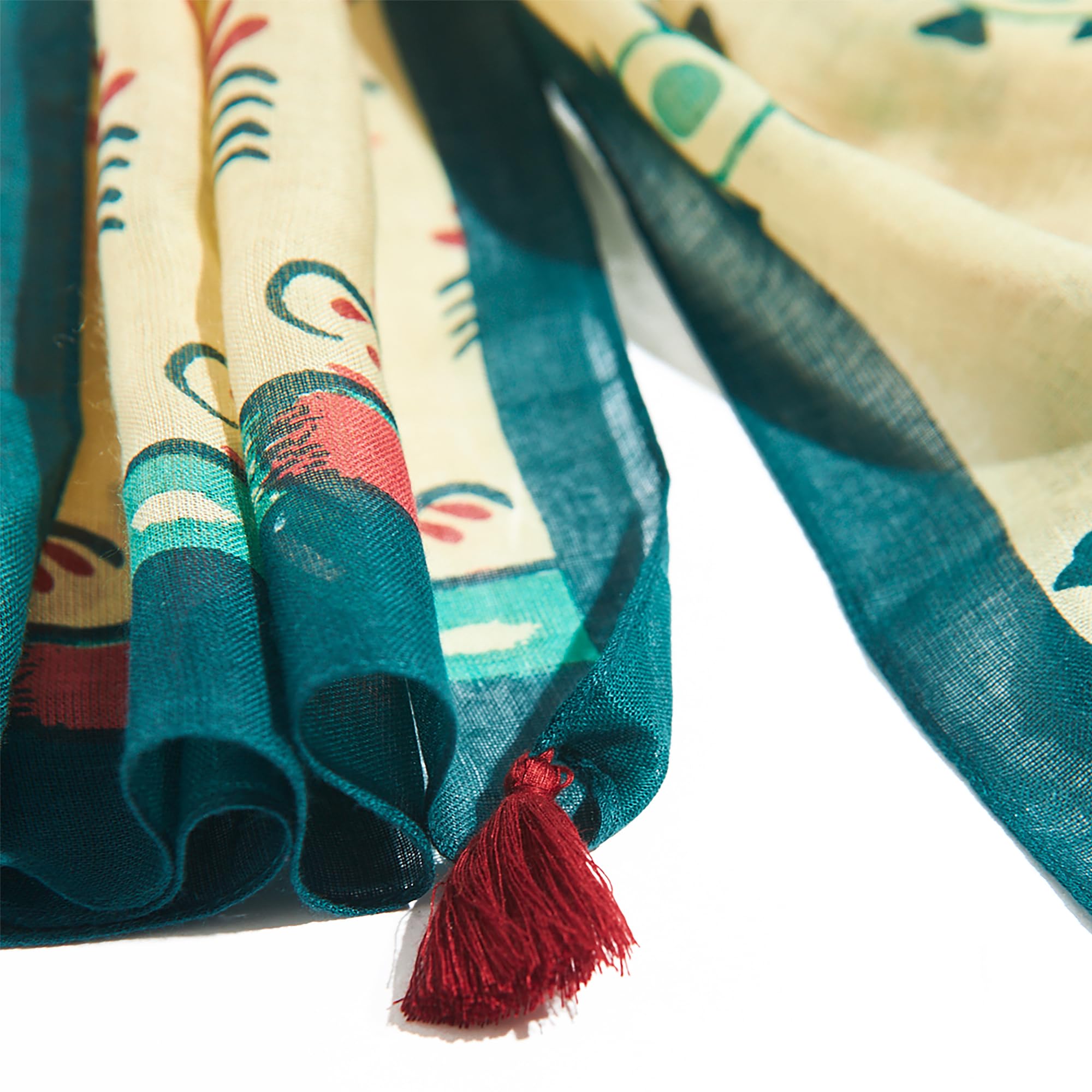Chumbak Viscose Scarf For Women|Lightweight Neck Stole/Wrap And Head Cover For Girls|Sun Protection Scarf For Women|Stylish Ladies Fashion Accessory, Female, Multicolor - Image 8 thumbnail