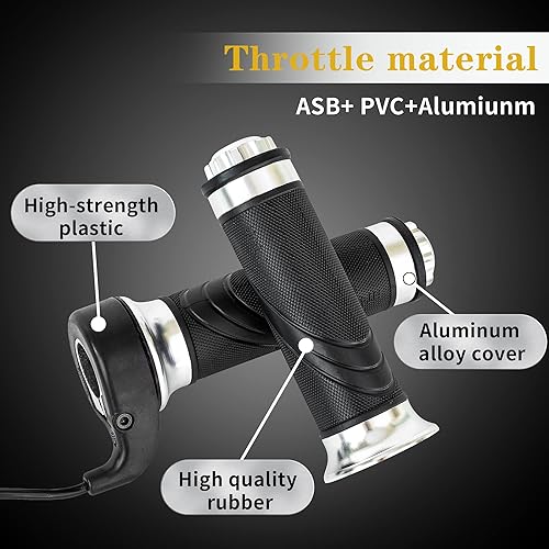Miniatura 2 de Mango de acelerador giratorio de aleación de aluminio con mango de acelerador para bicicleta eléctrica, scooter de parte modificada