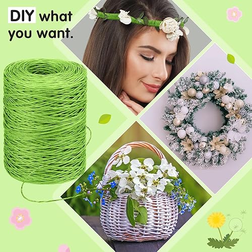 Miniatura 50 de Syhood Alambre de encuadernación de vid floral Alambre de envoltura rústica para ramos de flores (marrón)