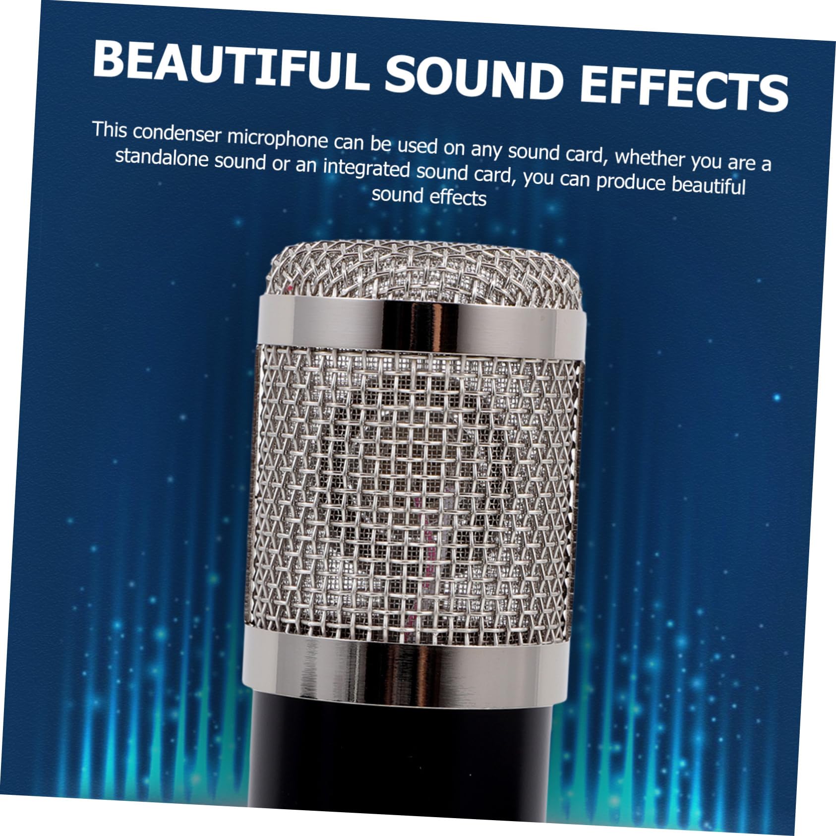 Microfono Condensator Set Microfono Durevole e Versatile per Uso Domestico Karaoke Materiali e Cattura Precisa della Voce Umana Colore Casuale