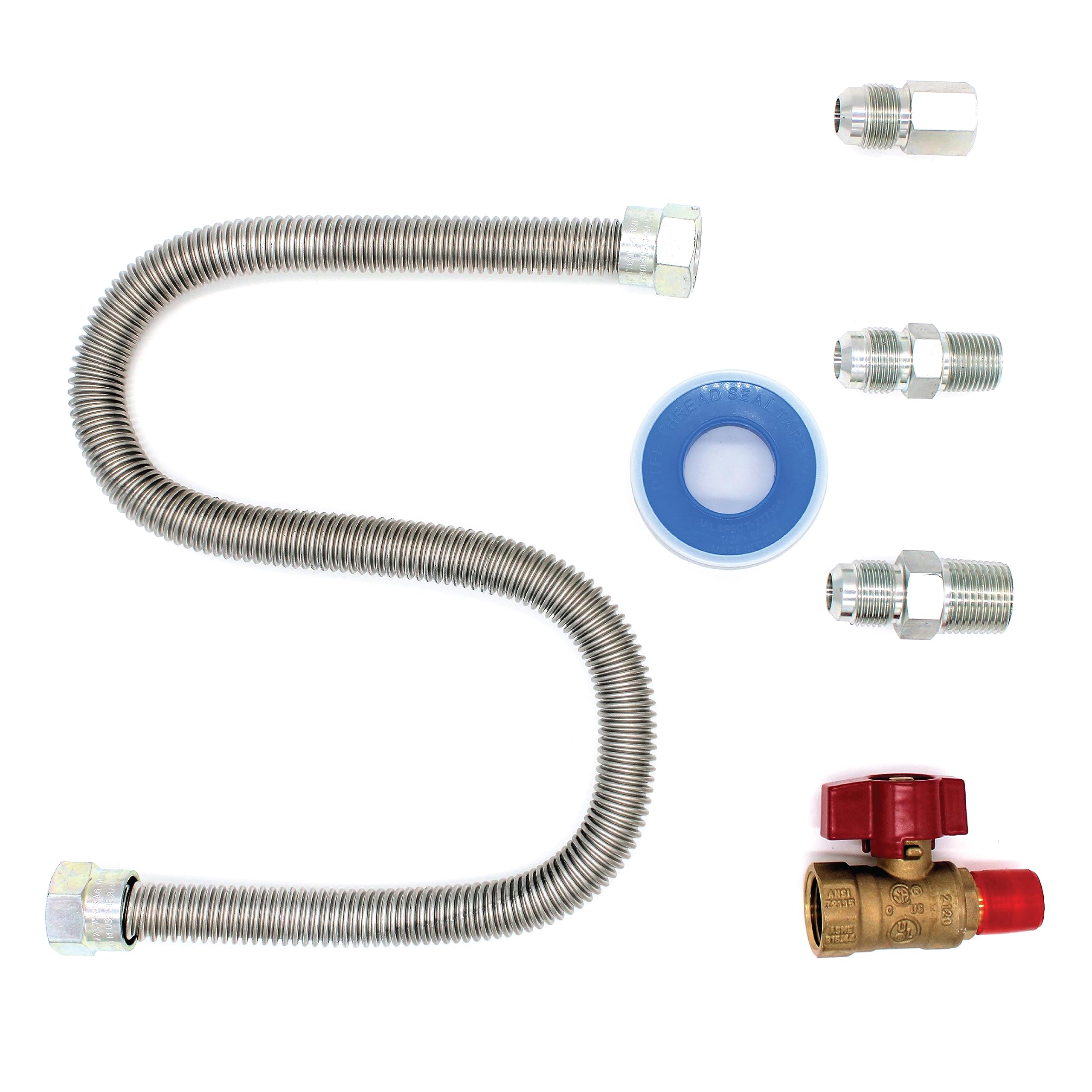 Rutland Products Universal Gas-Appliance Hook Up Kit, 5-Piece