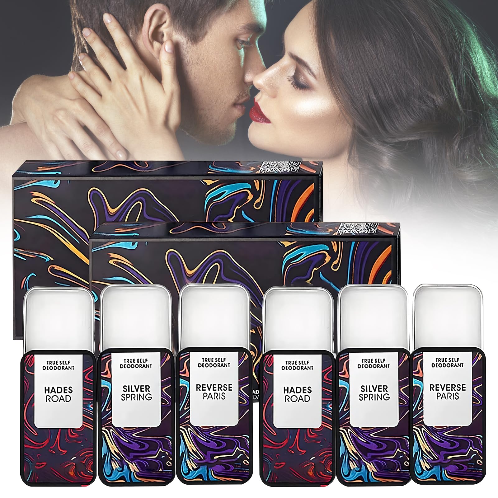 Hommelure Fheromotherapy Set di 6 profumi festivi Hommelure Feromone Solid Perfume/Hommelure Festes Profum/Portable Perfume Long Lasting Unisex/per aumentare l'intimità per uomini e donne