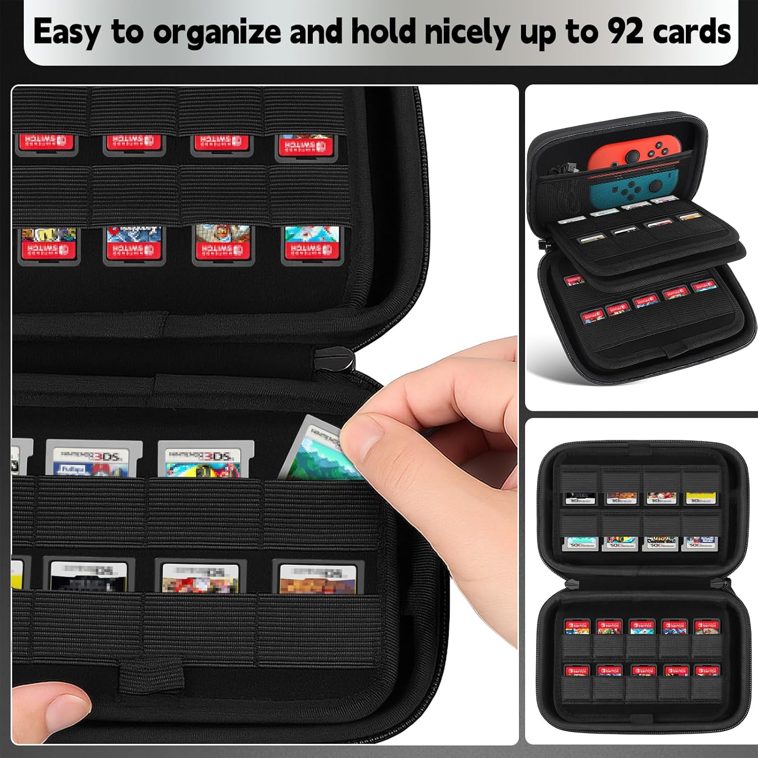 AOBOPLE 92 Switch Game Case,3DS Case Compatible with Nintendo 3DS, 3DS XL,New 2DS XL,2DS, DSi, Switch/Nintendo Switch 2 Games, PS Vita Games Hard Shell Game Card Holders 5 81RXzCGPSmL. SL1500