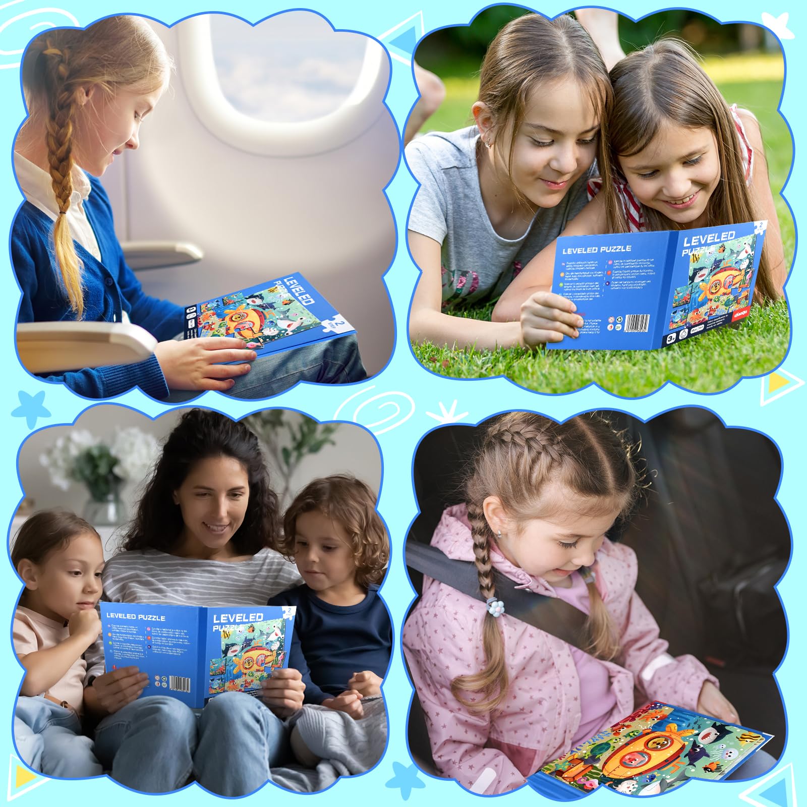 NEBURORA – Livre De Puzzles Magnétiques 3 En 1 – 97 Pièces – Voyage – 3 Thèmes – Dès 3 Ans