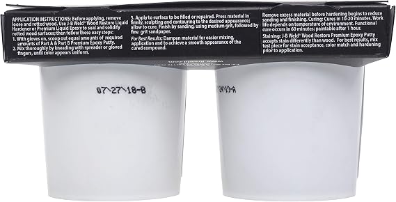 J-B Weld 40006 Wood Restore Premium Epoxy Putty Kit - 32 oz.