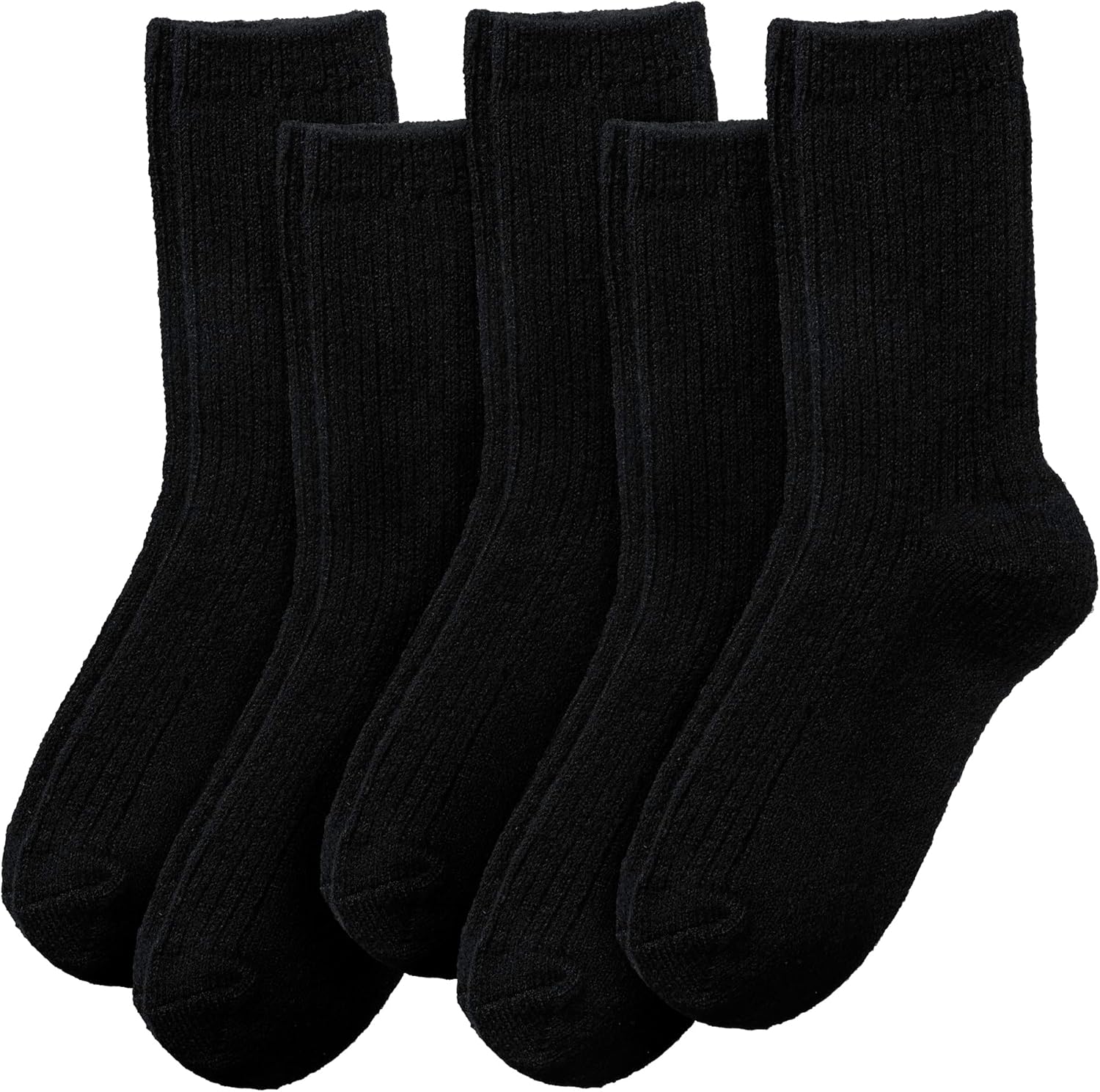 Eocom Womens Merino Wool Boot Socks Knit Warm Winter Cozy Thermal Hiking Dress Crew Socks 5 Pairs