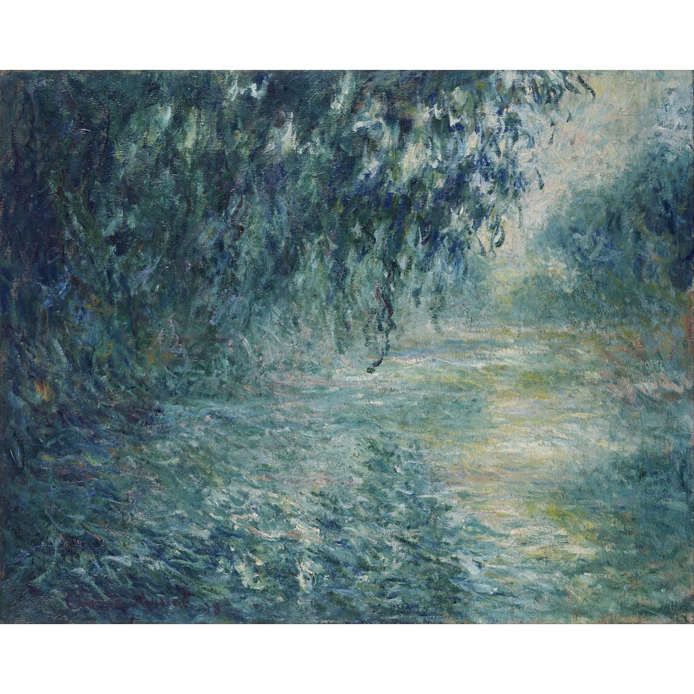 Toile Monet Matin sur la Seine 127x101 cm pour salon