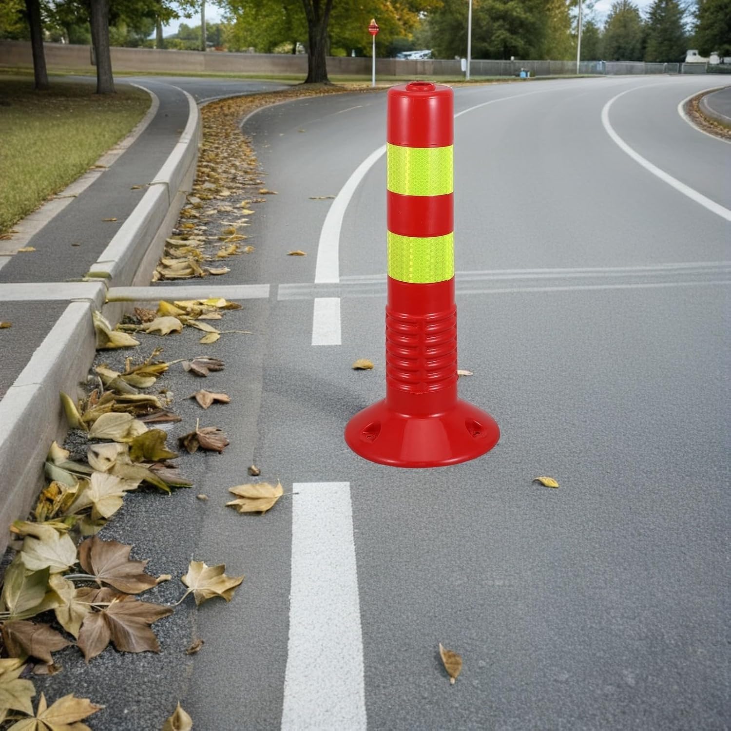 Reflective Plastic Safety Barrier Post for Driveway and Traffic Control