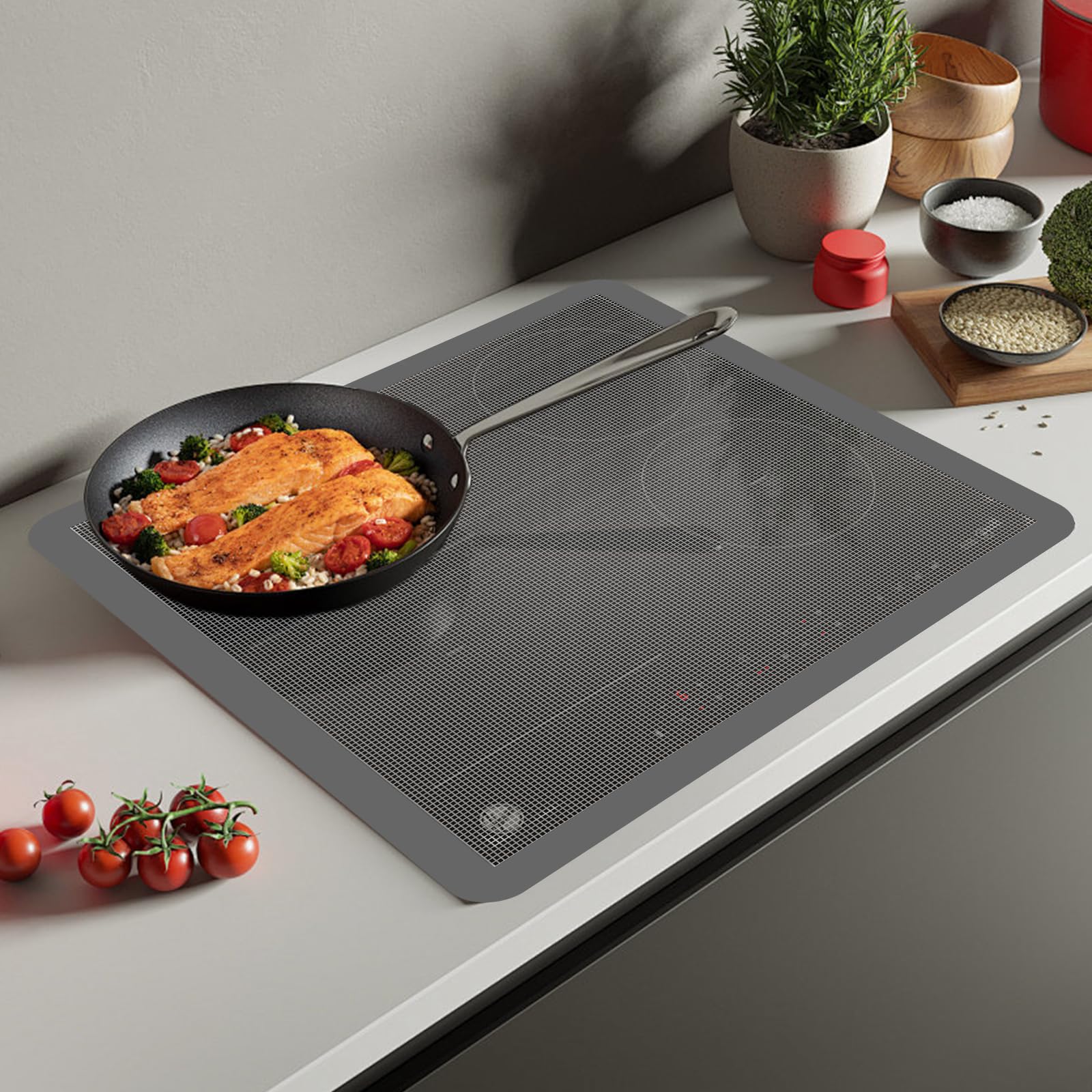 Tappetino Silicone Per Piano Induzione 80x52cm - Protettivo Antiscivolo E Lavabile In Lavastoviglie - Foto 7