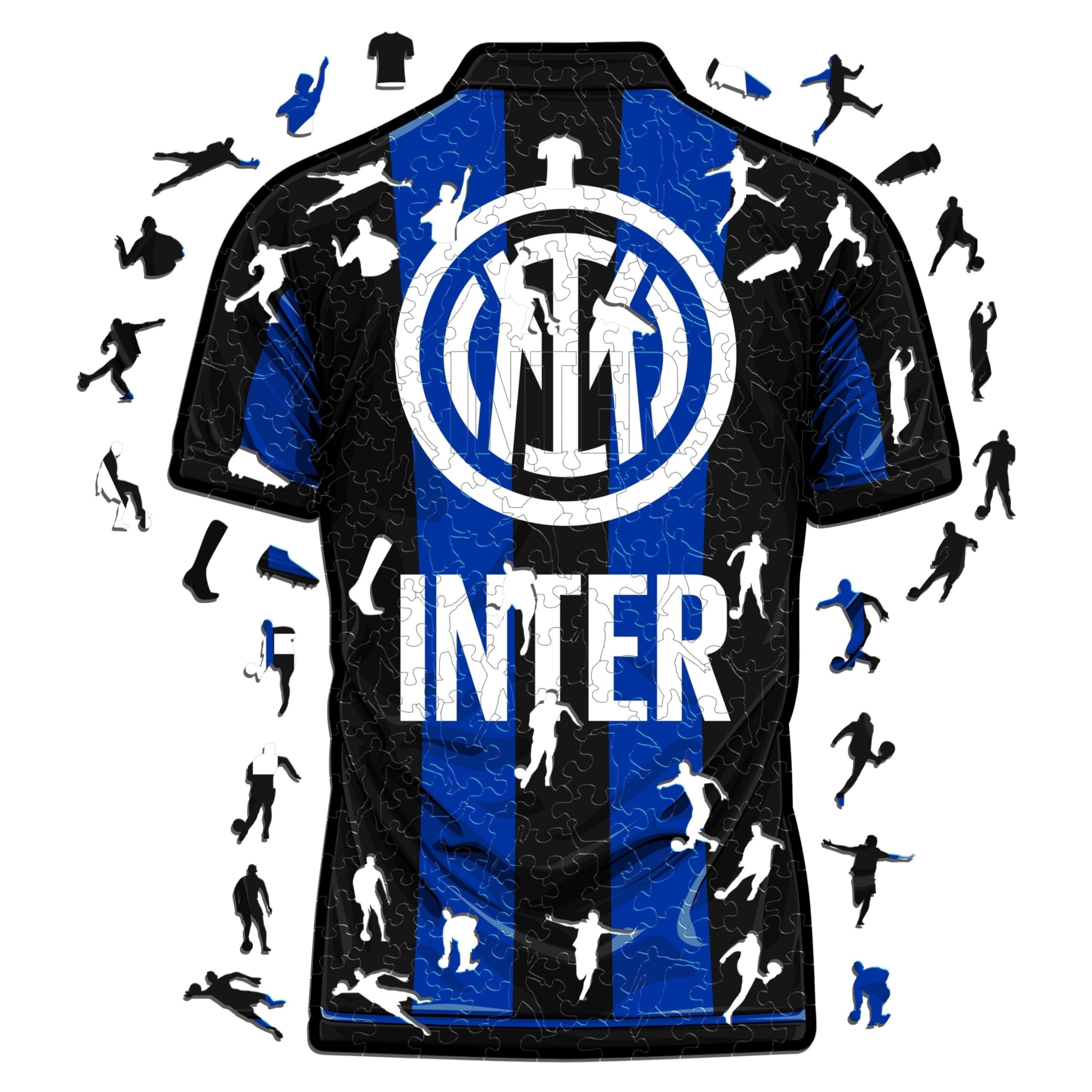Iconic Puzzles, Inter Jersey, offizielles Produkt, Holzpuzzle für Erwachsene und Kinder, 100% nachhaltiges Holz, Größe M, 270 Stück