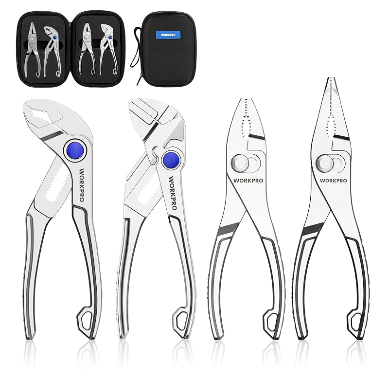 Kit de Alicates Mini WORKPRO com Bolsa, 4 Peças