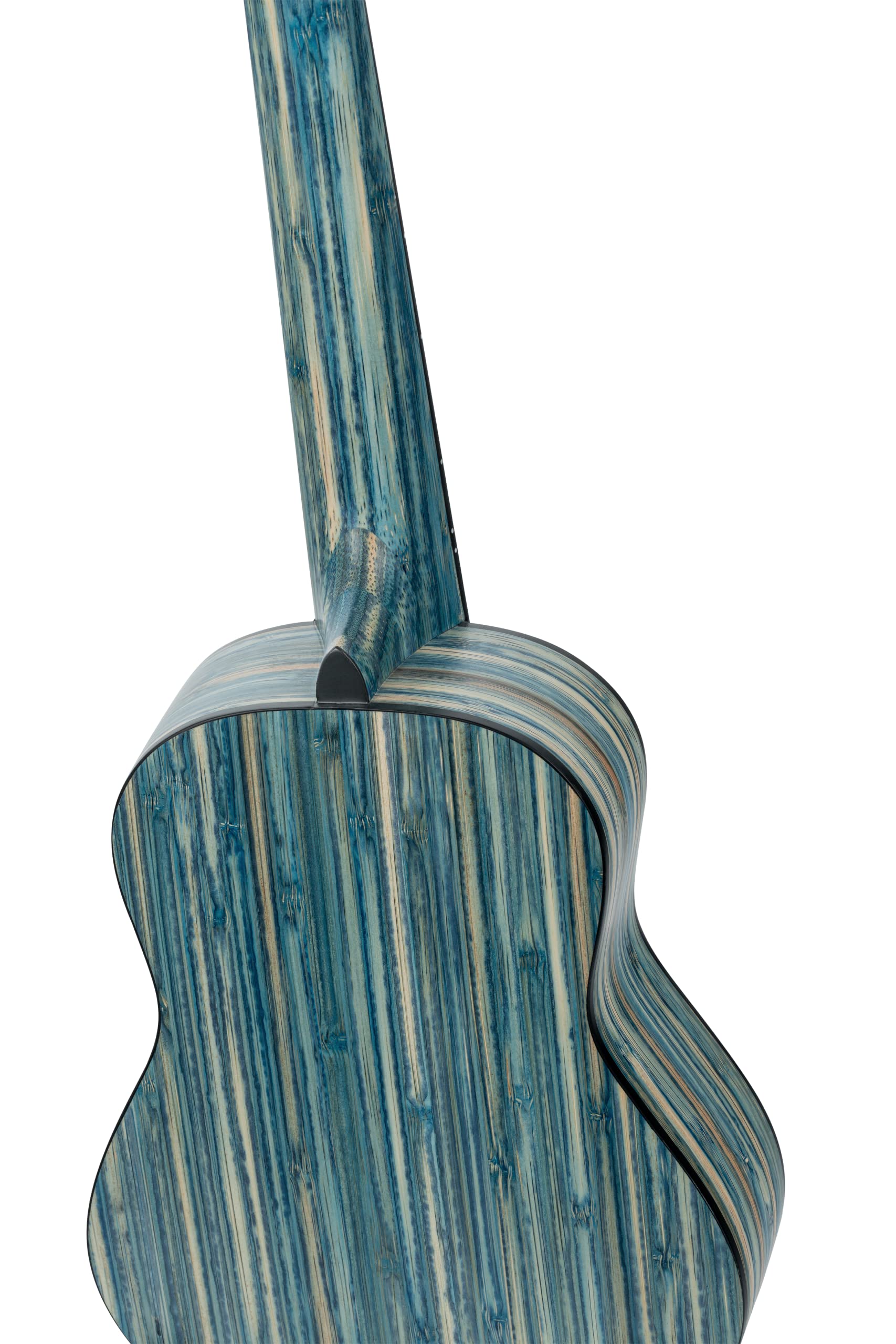 Ortega Guitars Ukulélé Concert Acoustique – Série Bamboo – Housse Incluse – Bambou, Bleu (RUSWB-CC)
