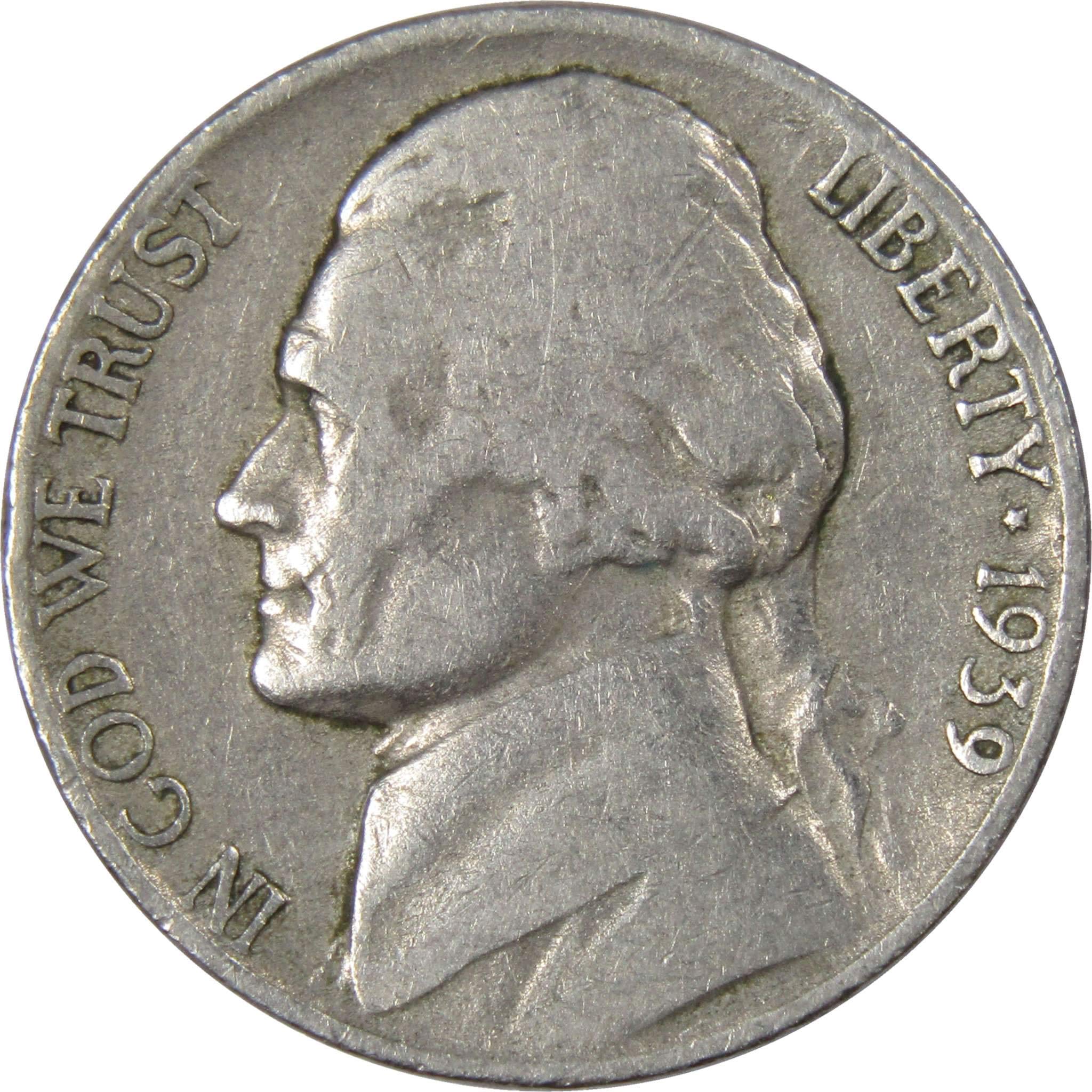 1939 D Jefferson Nickel 5 Cent Piece AG About Good 5c US Coin Collectible  at Amazon's Collectible Coins Store