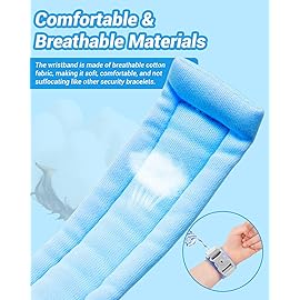 Dr.meter Kids Leash for Toddler, Reflective Anti Lost Wrist Link with Key & Lock, 8.2ft Safety Wristband Child Walking Harness for Supermarket Mall Airport Amusement Park Zoo Travel, Blue