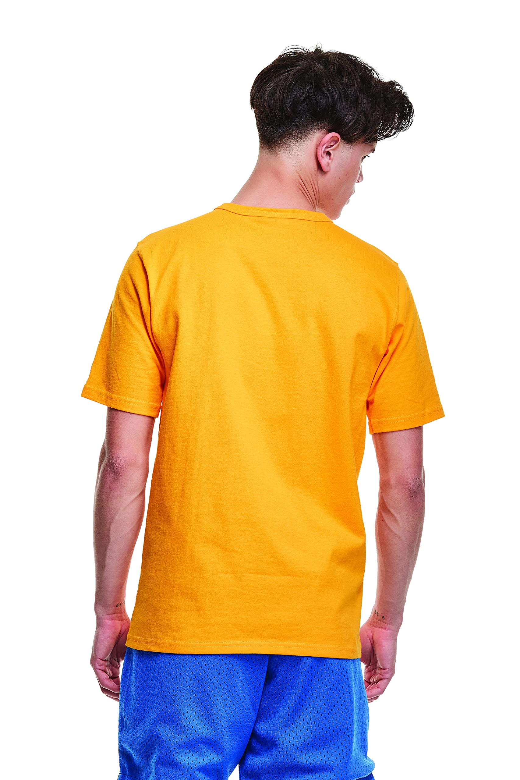 Champion Men's Heritage Tee, Left Chest Graphic, C Gold-586664, Small