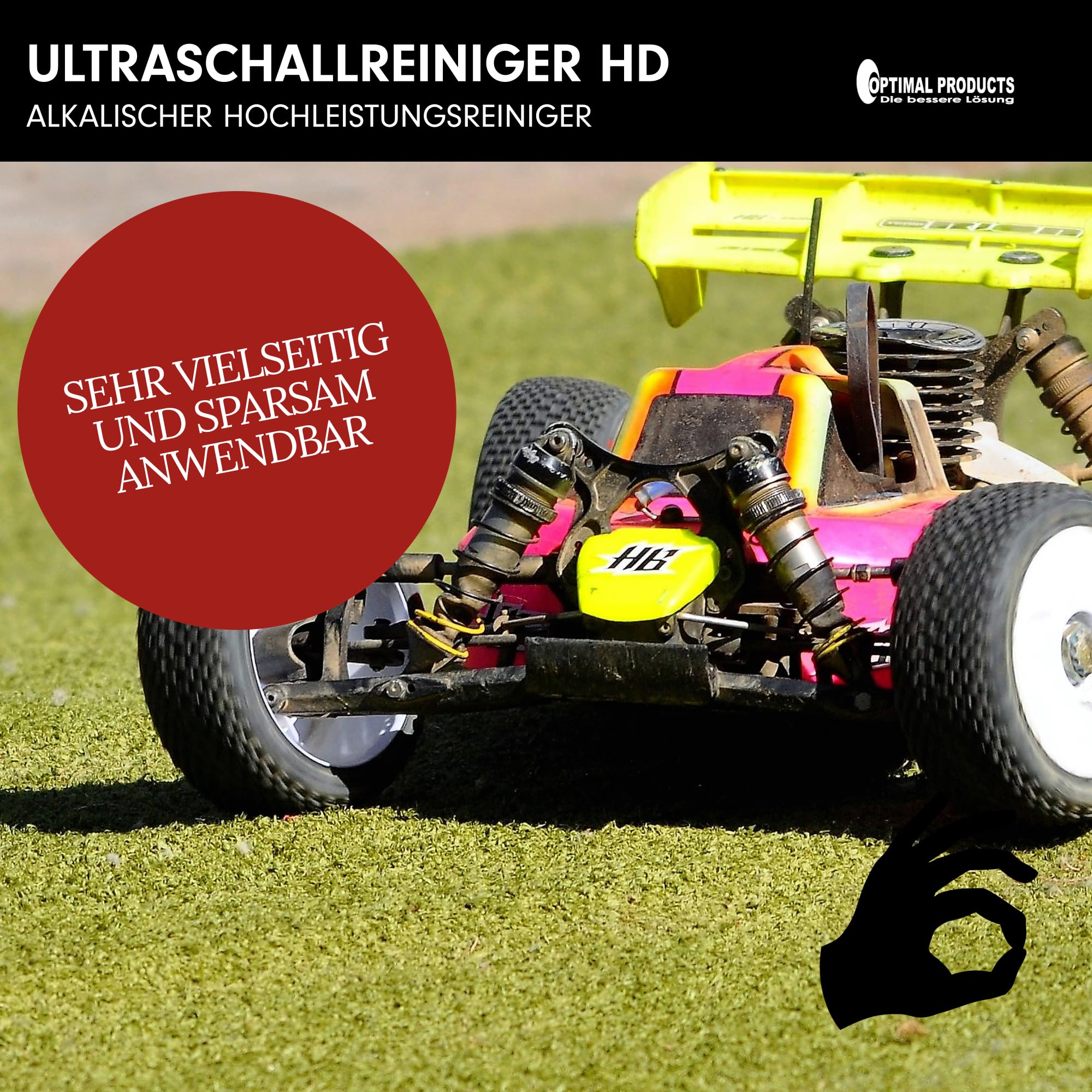 Optimal Products Konzentrat Ultraschall Reiniger I Alkalische Allzweck Reiniger für exzellente Entfettung & Reinigung 20l
