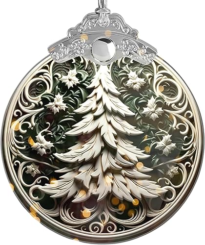 Miniatura 15 de Adornos de Navidad 2025, Lindo Muñeco de Nieve, Adornos Únicos de Navidad Muñeco de Nieve Ornamento de Acrílico de 4 Pulgadas Arte, Regalos de