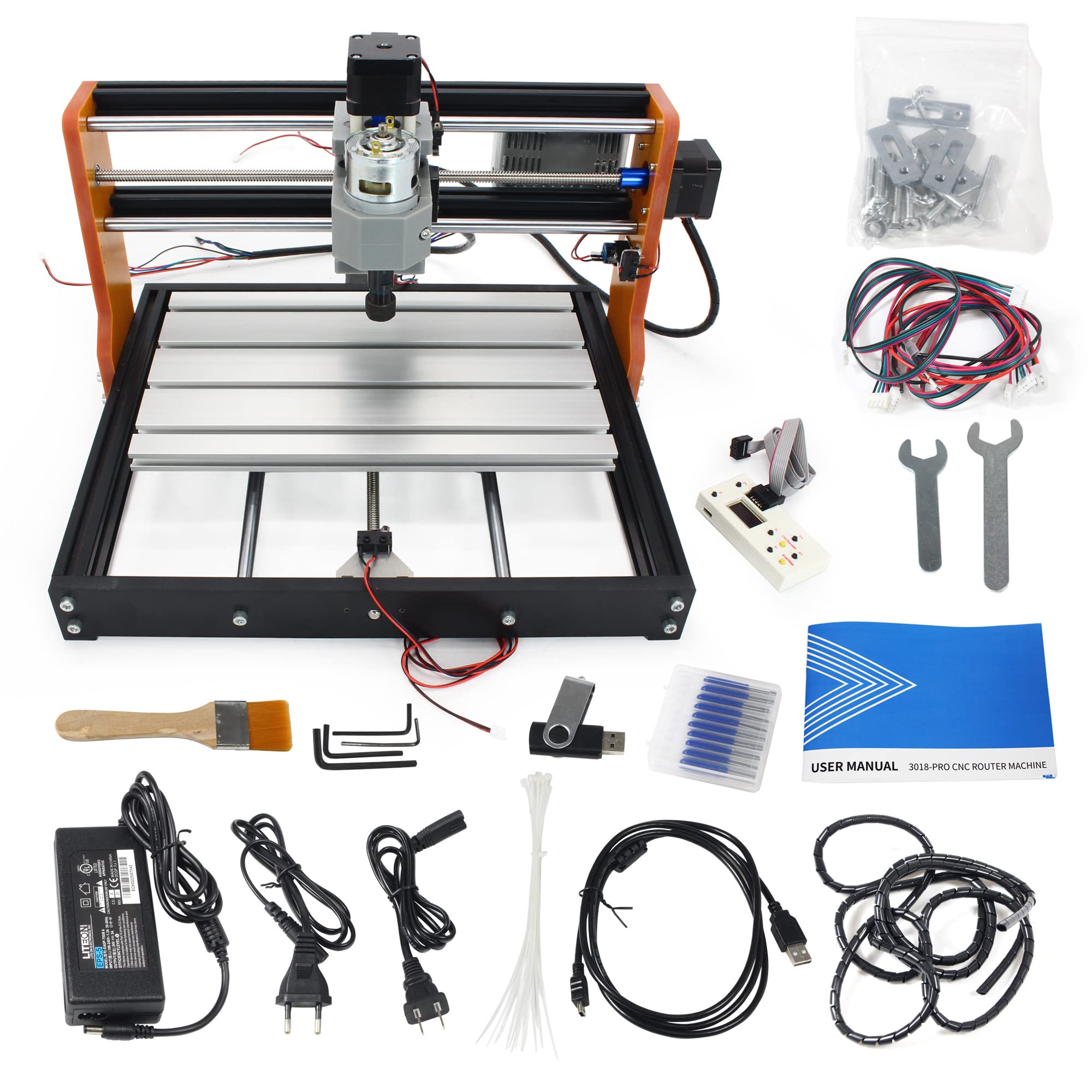 Buy Upgrade 3018 Pro CNC Router Kit,with GRBL Offline Controller,with 3 Axis Limit Switches