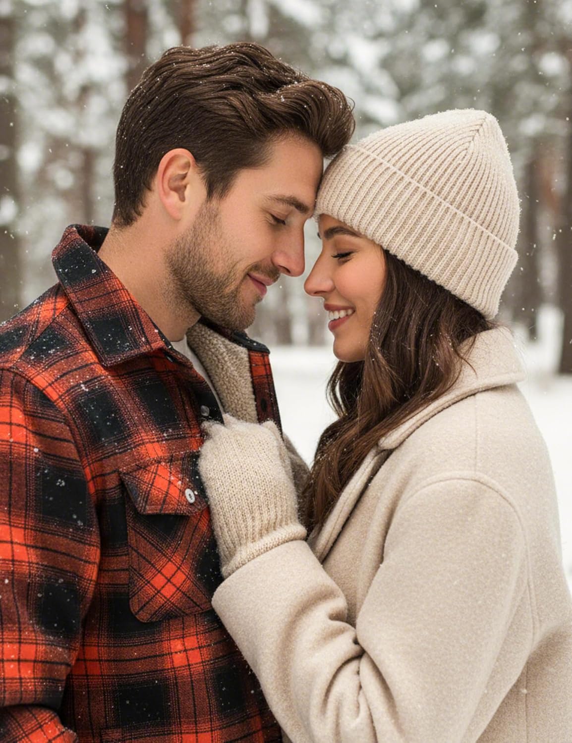 MAGNIVIT Mens Flannel Plaid Shirts Fleece Warm Winter Coat Sherpa Lining Jackets Soft Thickened Outwear Casual Outdoor Travel - Image 3