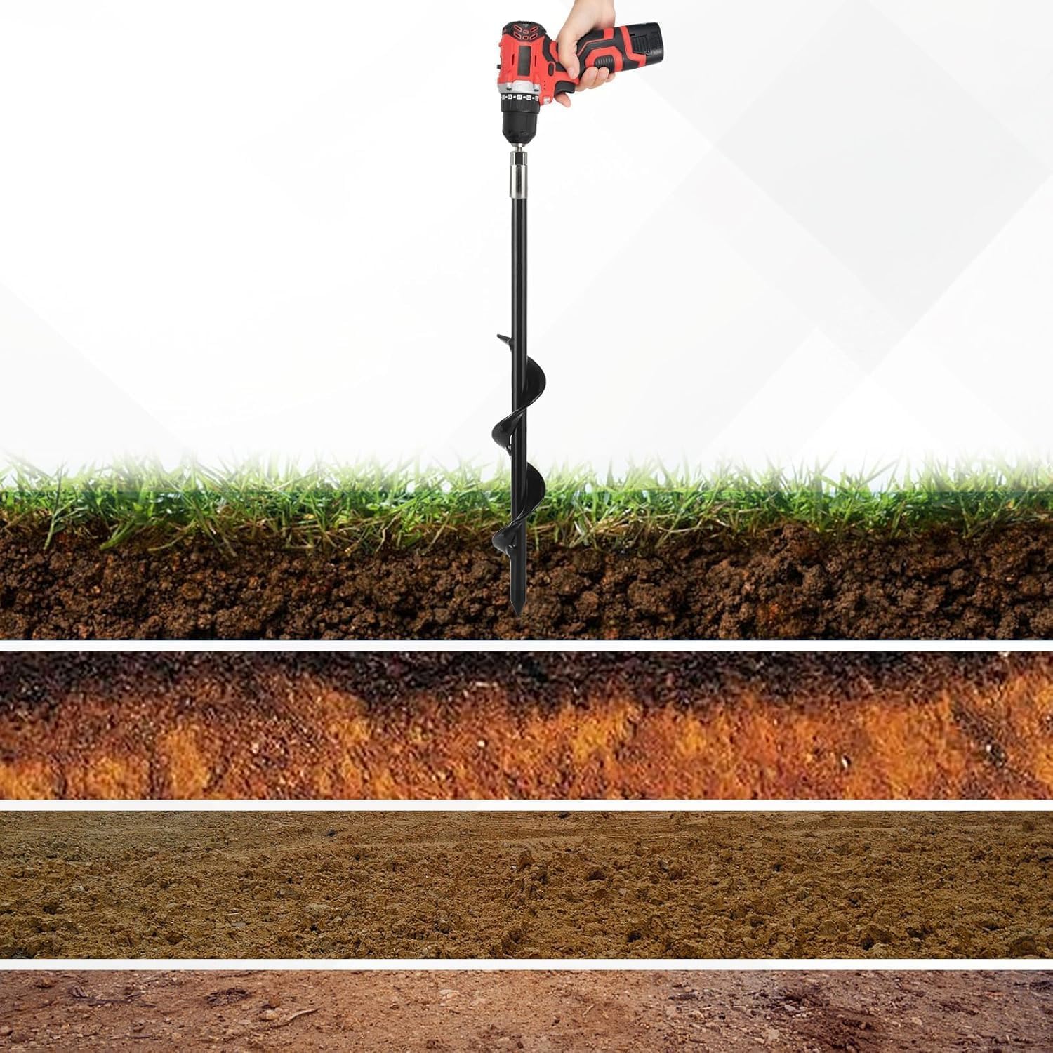 Trampolin Anchors Stakes Kit – 4/6/8/18 Zoll, geschraubte Bodenanker mit verstellbaren Befestigungsgurten für Awning RV, Schaukelspiel, Baldaulin, Zelt und Krawattenausgänge für Hunde (8 Stück)