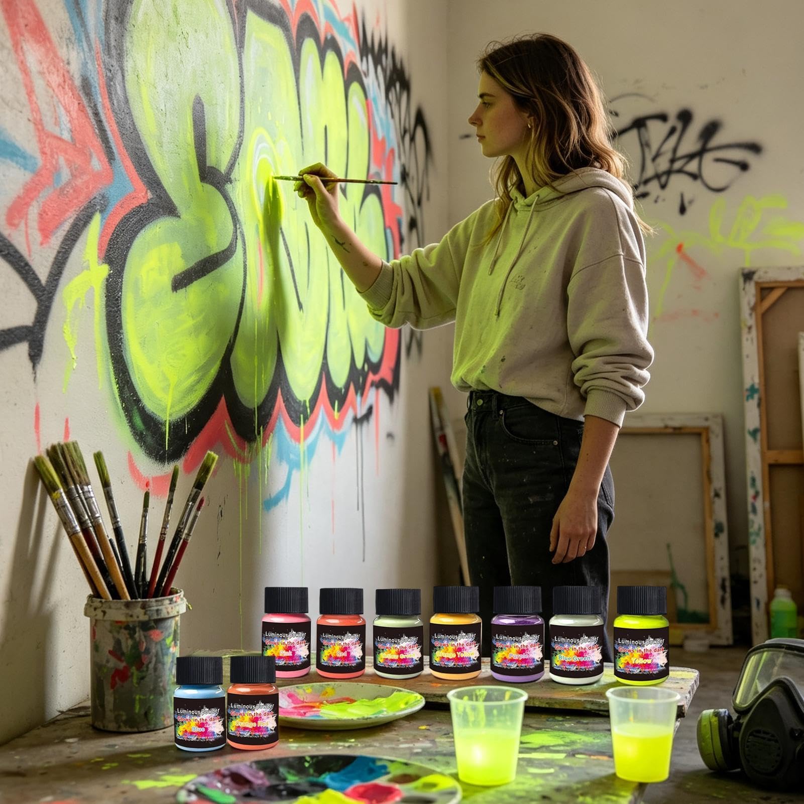 Polvo Que En La Para Resina 12 Colores De Tinte Fluorescente Para Resina