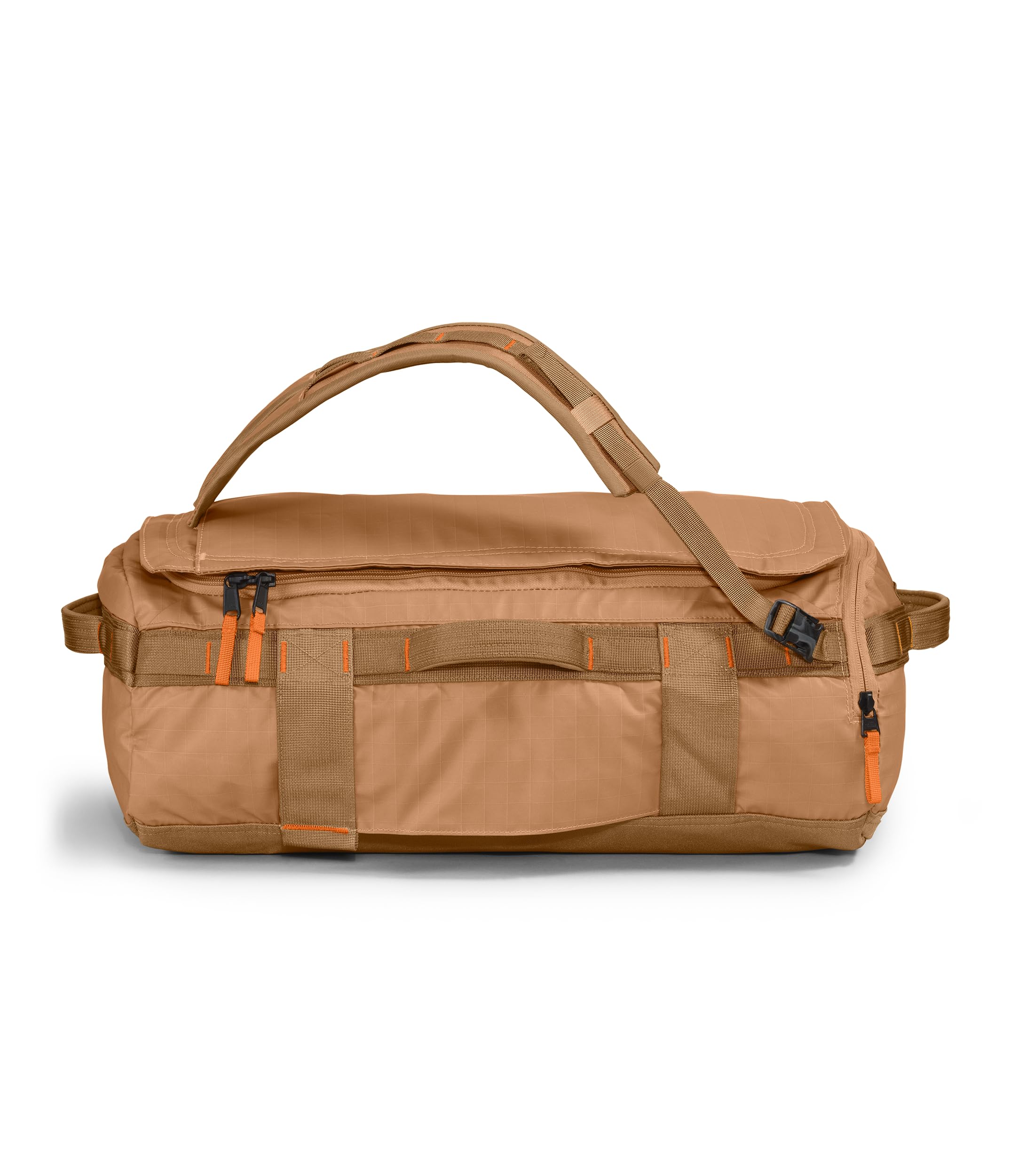 THE NORTH FACE Base Camp Voyager Duffel—32L, Almond Butter/Utility Brown/Mandarin, One Size, Casual