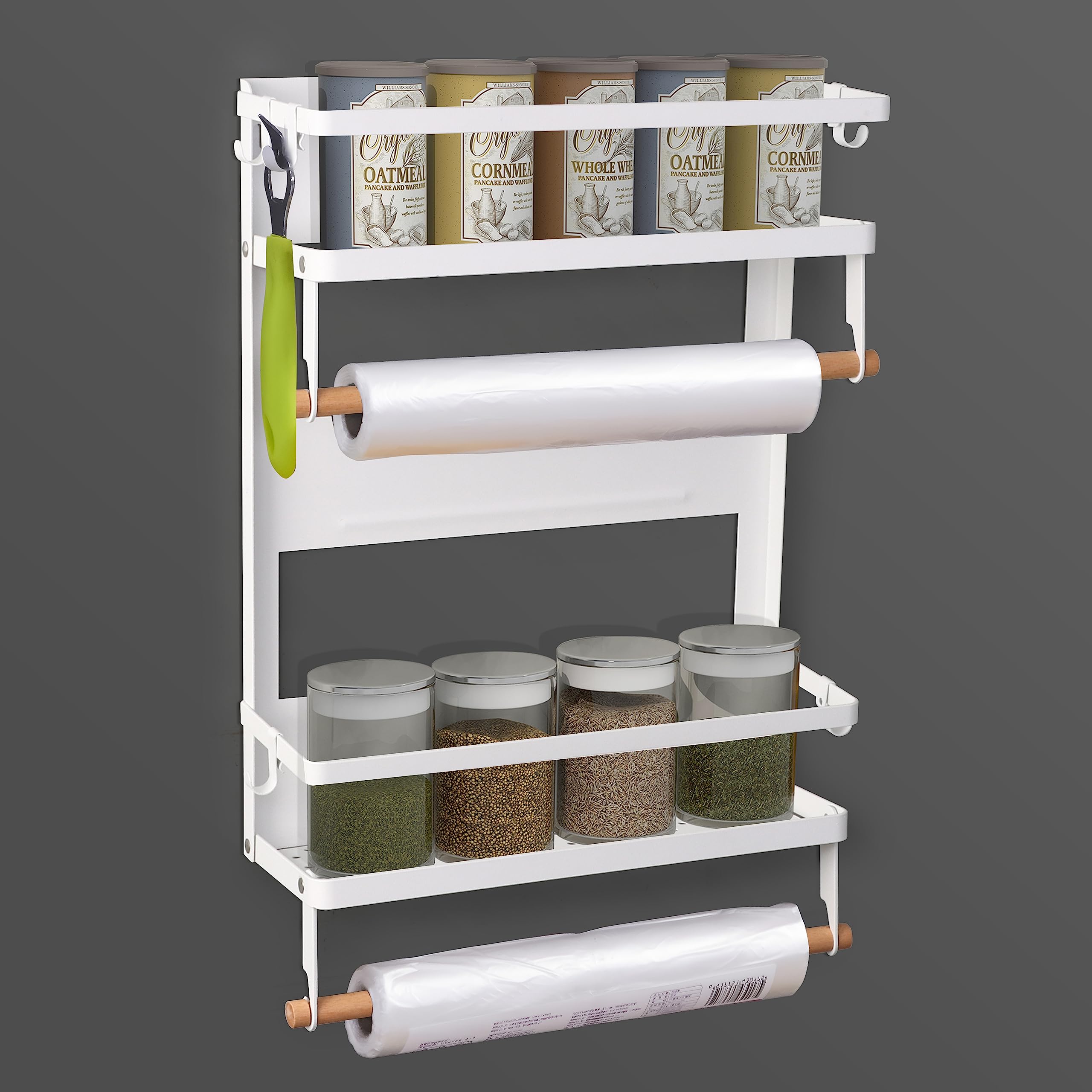 Plantex Gi Steel Magnetic Multi-Purpose Shelf For Home/Fridge Side Storage Rack And Fridge Door Organizer For Bathroom/Bathroom Accessories (Big-White), Wall Mount, Gi Steel (B0C7LBYV69) Amazon Price History, Amazon Price Tracker